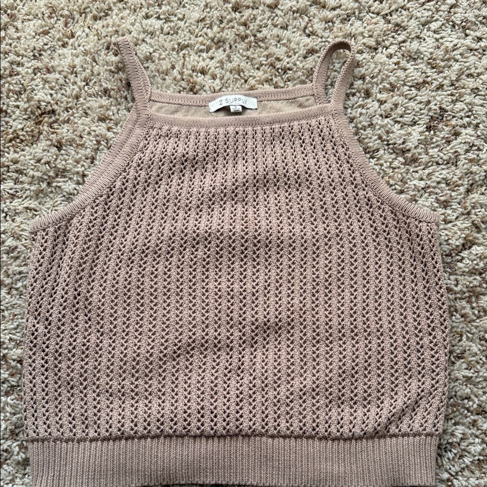 Z Supply Beige Knit Camisole Sweater